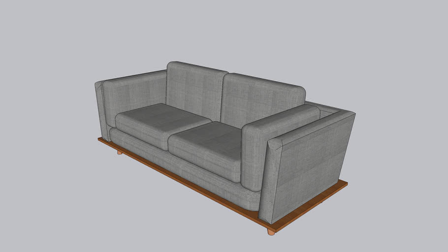 Double Seater Sofa - Scandinavian | 3D Warehouse