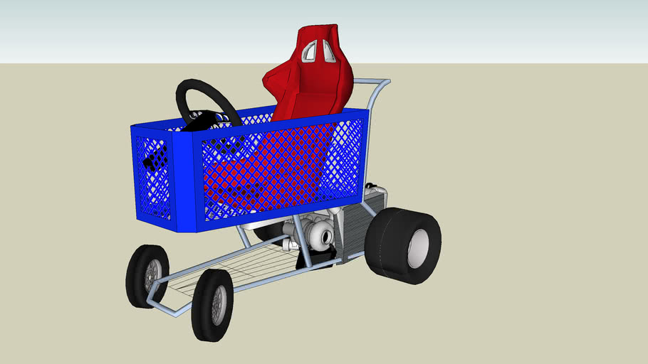 Dragster Shopping Cart 3D Warehouse