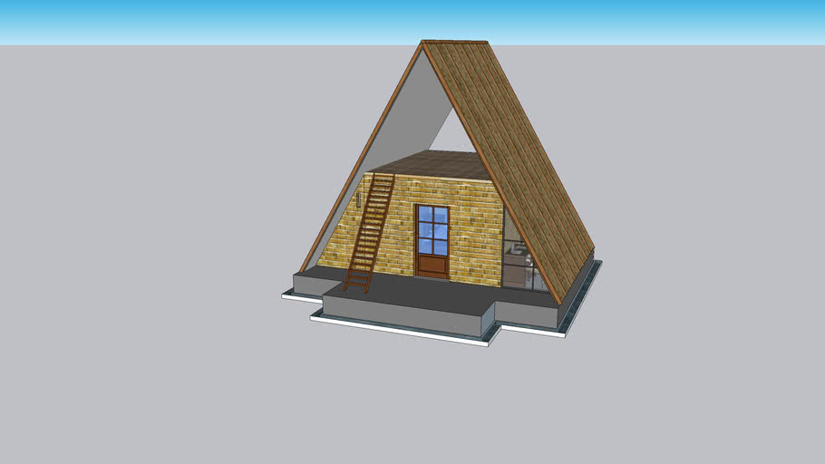 'A' CABIN with thatch roof | 3D Warehouse