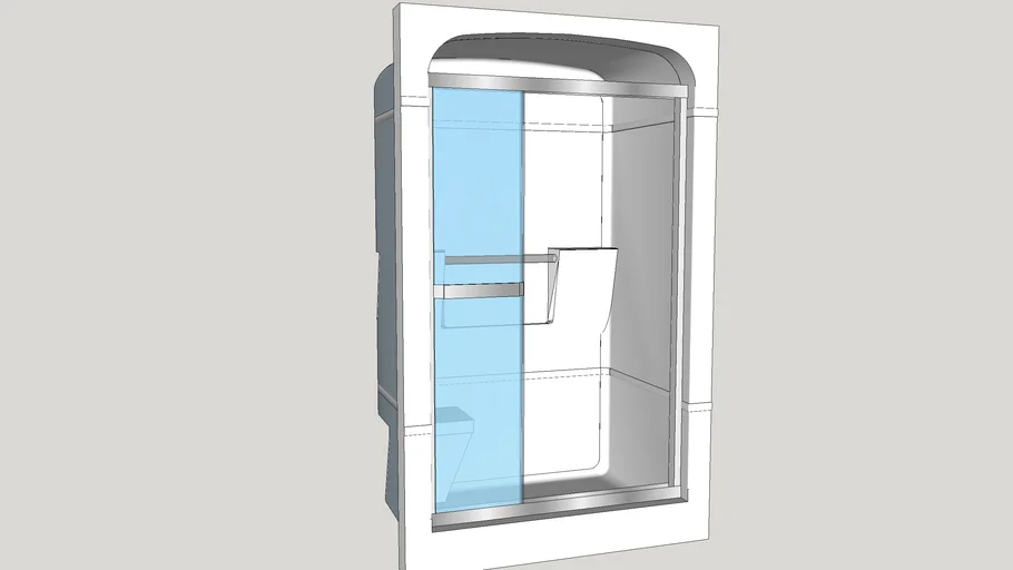 Mirolin Shower Stall w Seat and Glass 3 Panel Slider