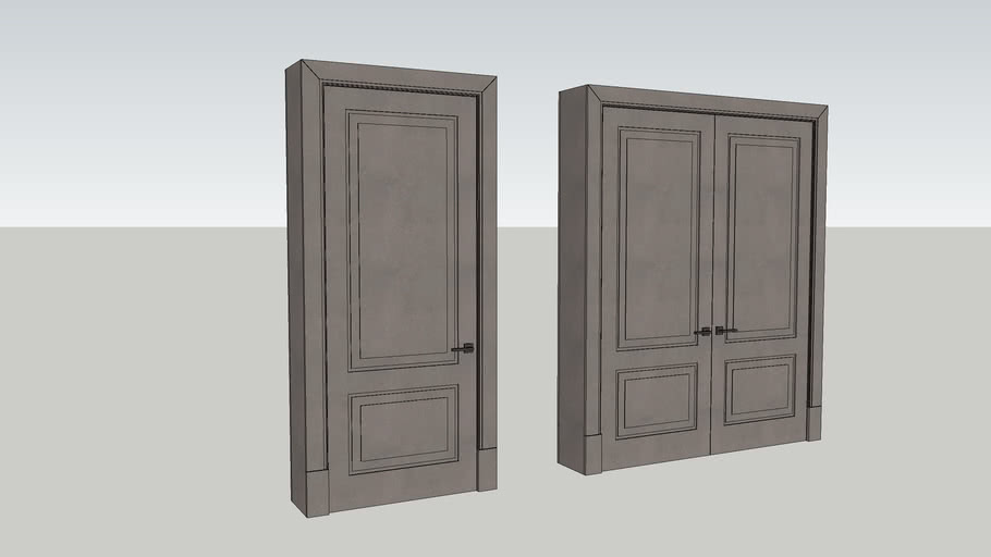 door classic gray wood