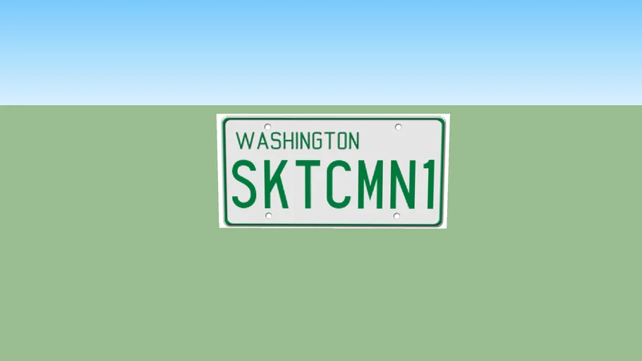 Washington 1968-1984 License Plate