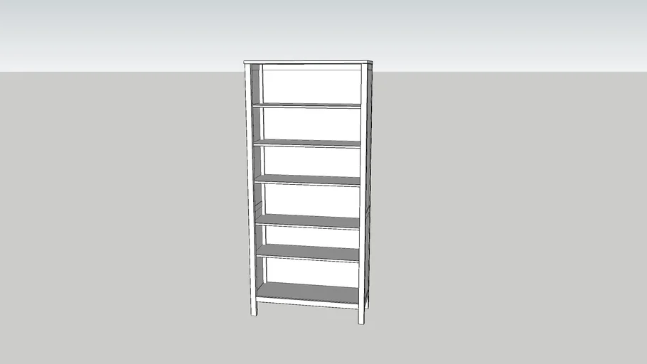 HEMNES Bookcase, white stain 90x197 cm 3D Warehouse