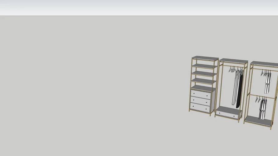 Ballard Designs Avery Closet 3D Warehouse