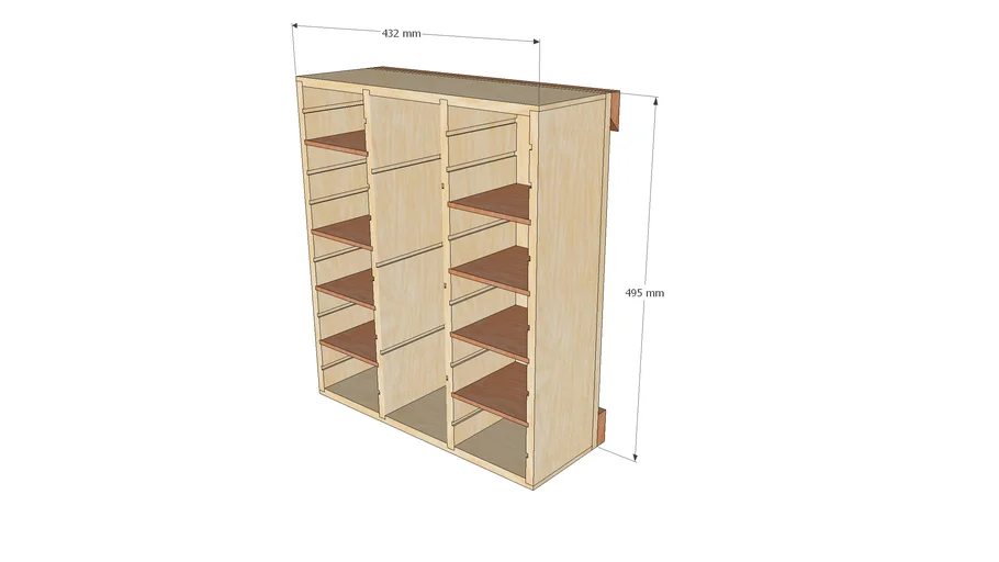 Wall mounted hardware organizer 3D Warehouse