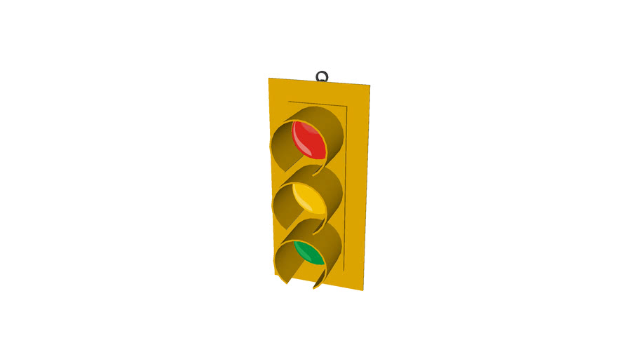 Stoplight Traffic Signal 3 Lights 12in Detailed 3D Warehouse