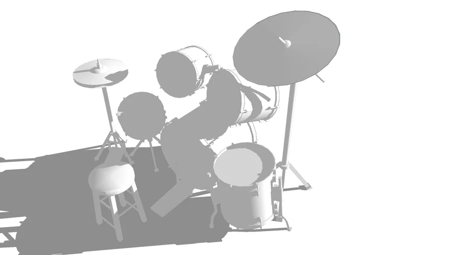 Drum set very detailed - - 3D Warehouse