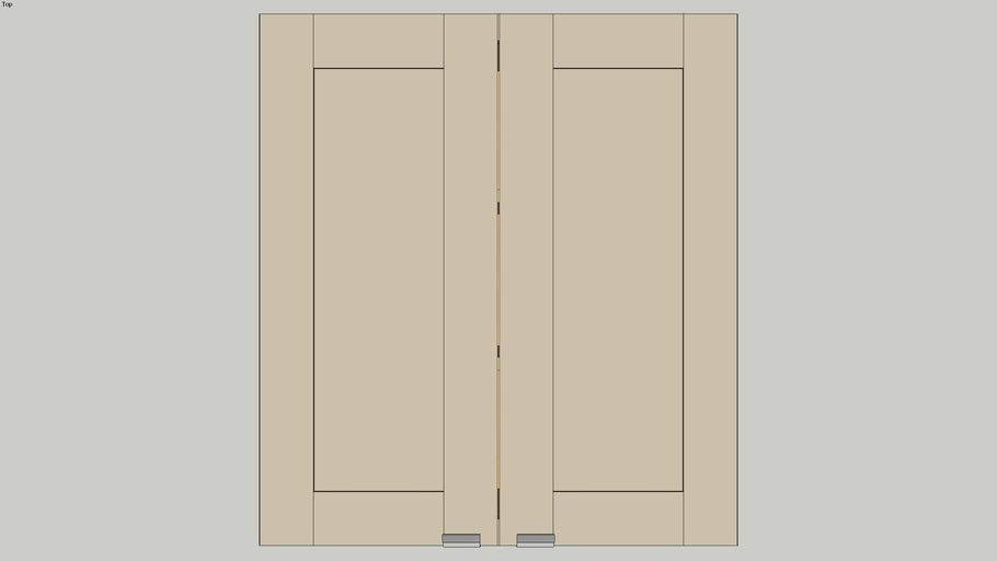 Wall Double Door 30H 3D Warehouse