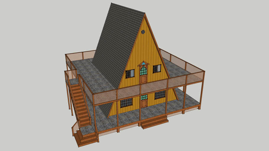 Large A-Frame House | 3D Warehouse