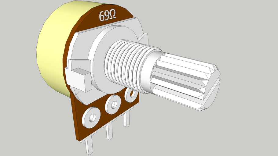 Potentiometer Small PCB Mount 3D Warehouse