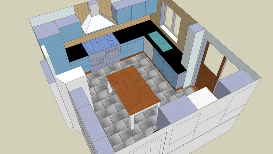 Proposed kitchen layout | 3D Warehouse