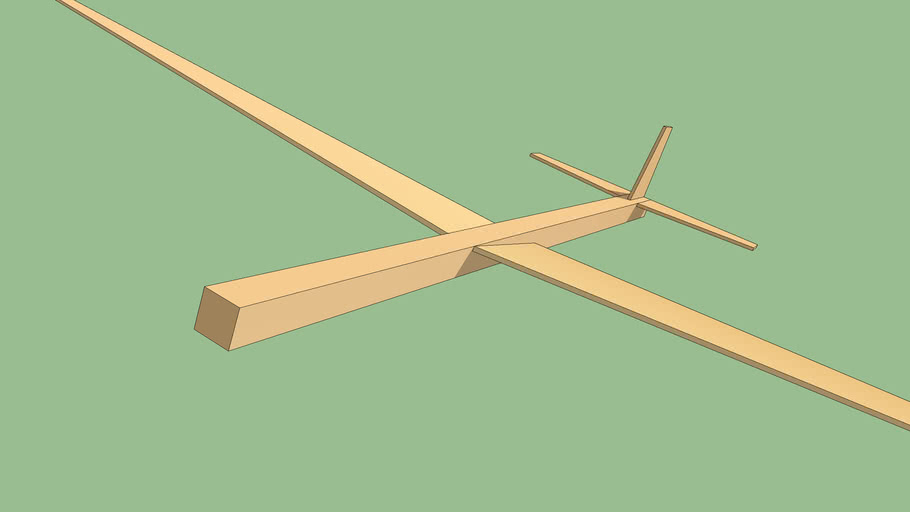balsa wood glider 3D Warehouse