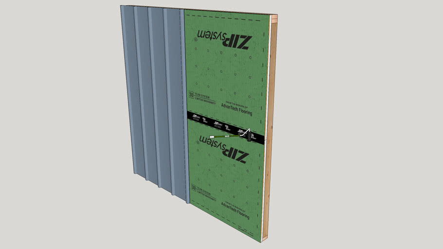 Metal Panels Over ZIP System RSheathing 3D Warehouse