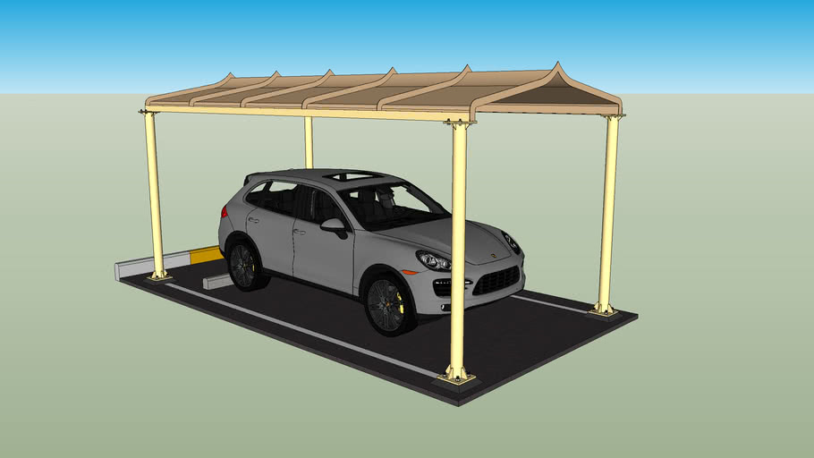 GRP Car Parking Shade, Car Parking Shade. | 3D Warehouse