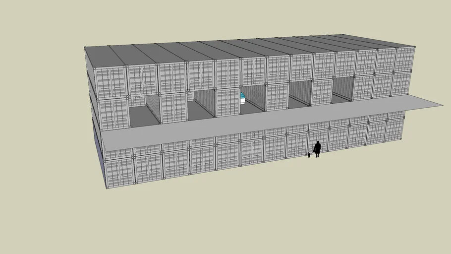 shipping container merchant row | 3D Warehouse