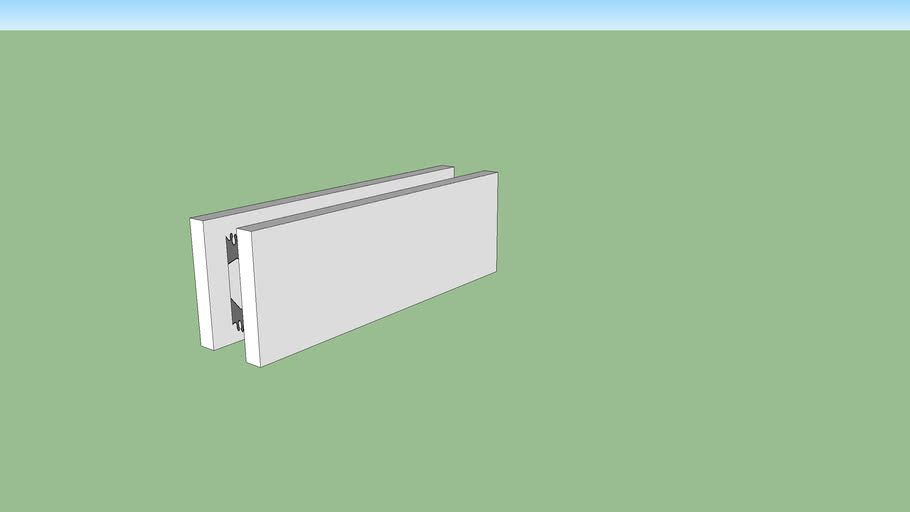 Icf Straight Block 6 Core Amvic Style 3d Warehouse