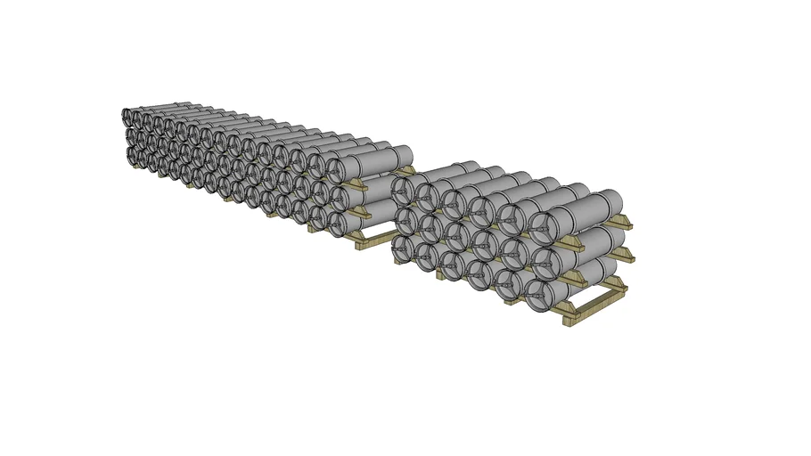 Coast Artillery 12-in Powder Charge Canisters | 3D Warehouse