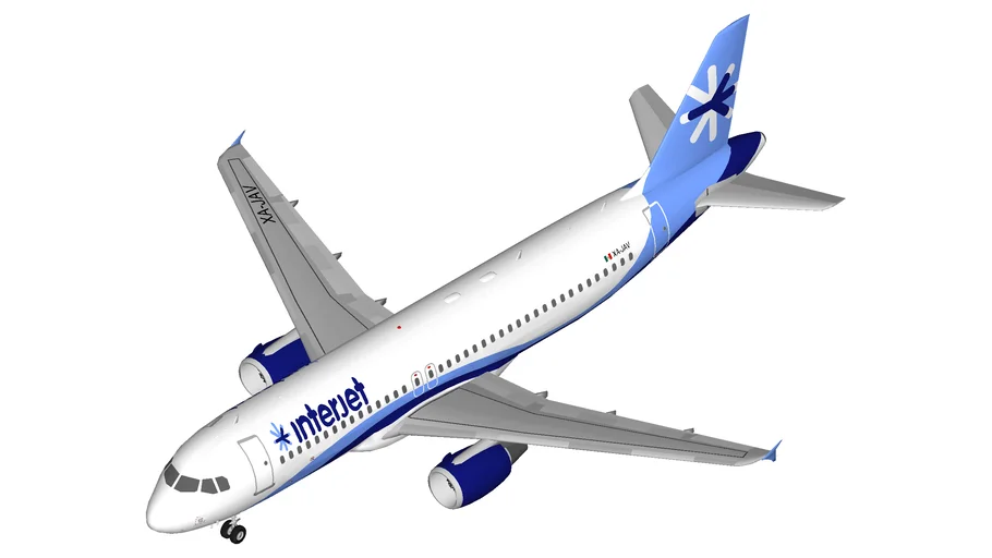 Interjet Airbus A320 (winglets) | 3D Warehouse