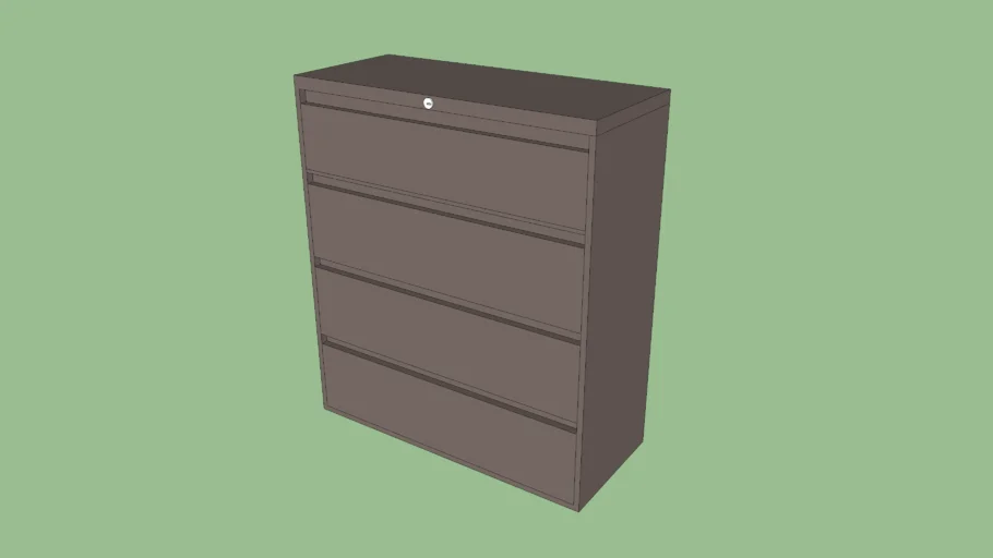 4 Drawer Locking Metal Filing Cabinet