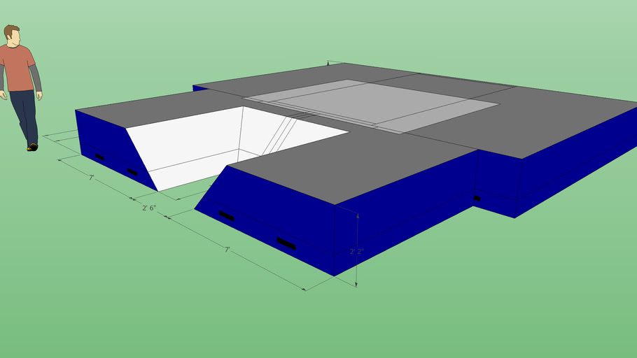 653 Pole Vault Landing Pad 3D Warehouse