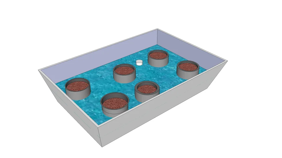 Ebb and Flow Tub with Pots | 3D Warehouse