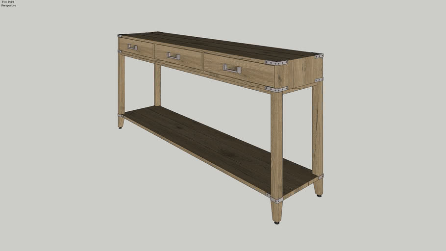 RH Cayden Campaign Console Table 3D Warehouse