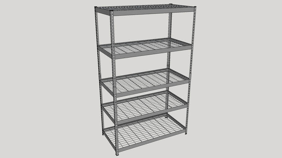 Gorilla Industrial 5 Shelf Storage Rack 3D Warehouse