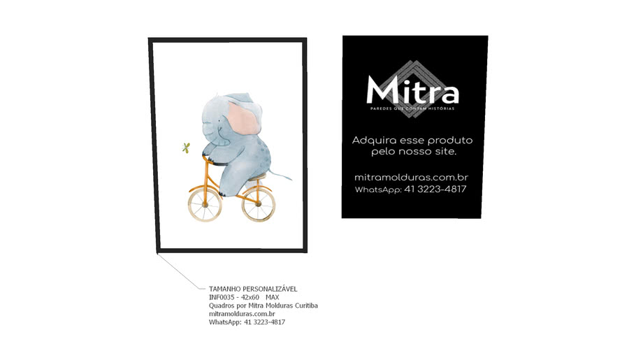 INF0035 - 42x60 l Infantil l Mitra Quadros Personalizados