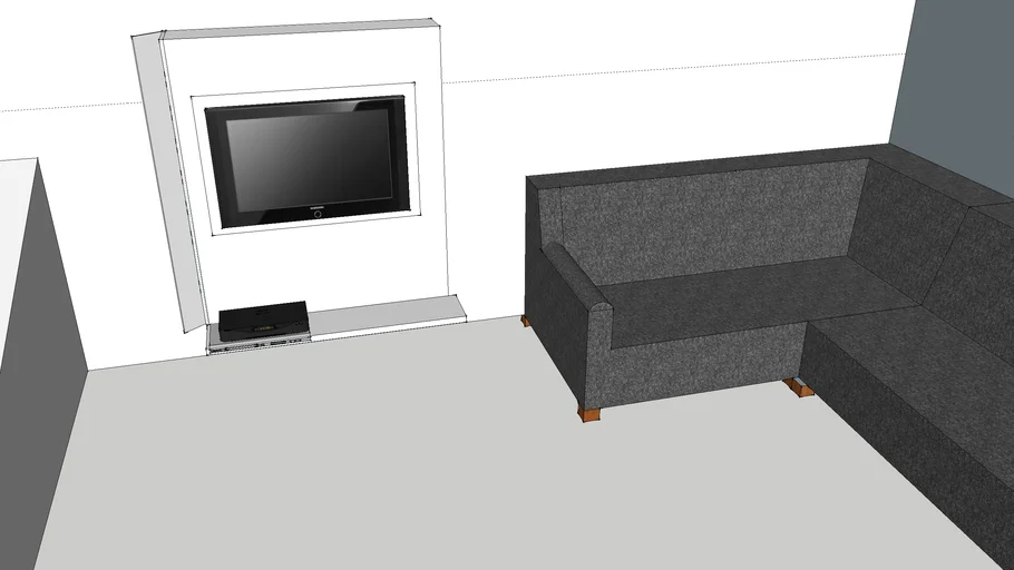 tv wall 3D Warehouse