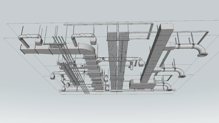 Duct AC for open ceiling