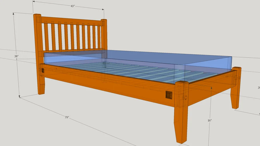 Simple bed | 3D Warehouse