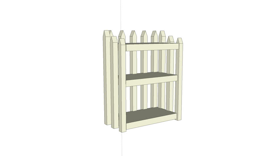 Picket Fence Bookshelf 3D Warehouse