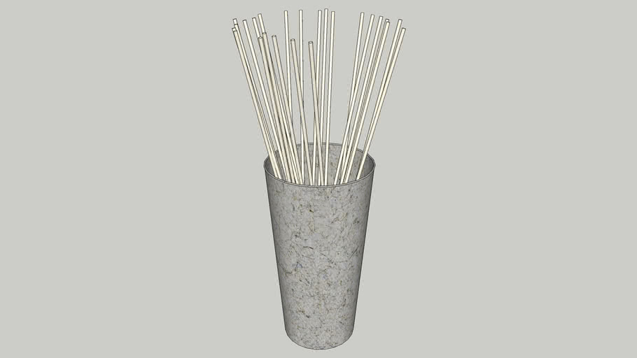 PAPER CUP WITH STRAWS | 3D Warehouse