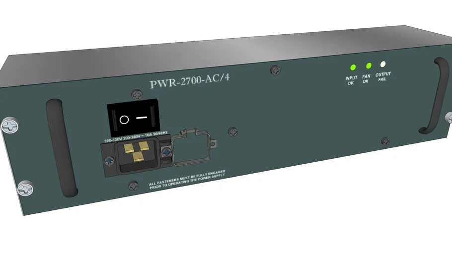 2700 W AC Power Supply for Cisco 7604s and 7606s Routers | 3D Warehouse