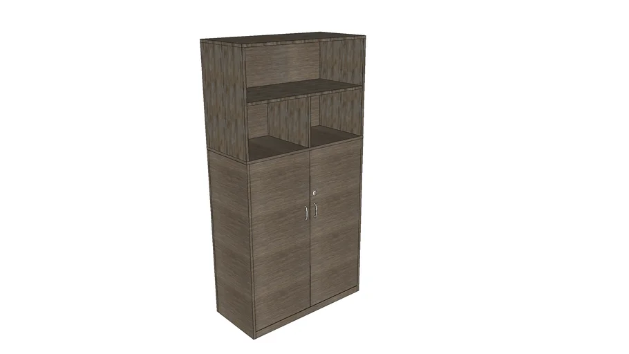 full height office storage with open and closed system 3D