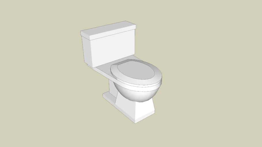 Simple Generic Low-Poly Toilet / Water Closet