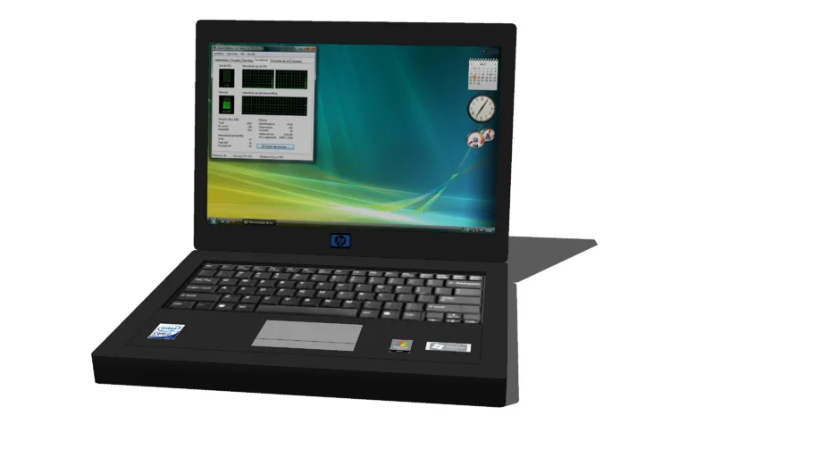 Windows vista hp laptop computer intel core 2 duo in 3d | 3D Warehouse