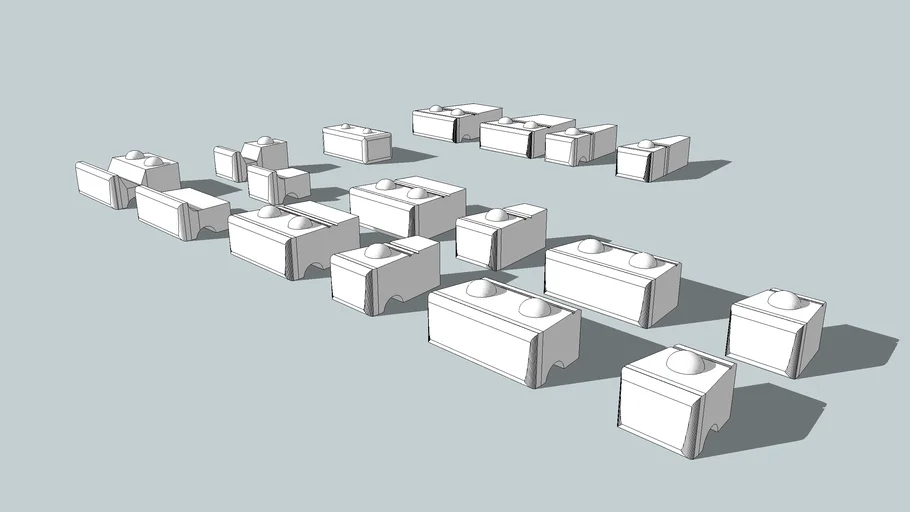 Redi Rock Concrete Retaining Wall Blocks | 3D Warehouse