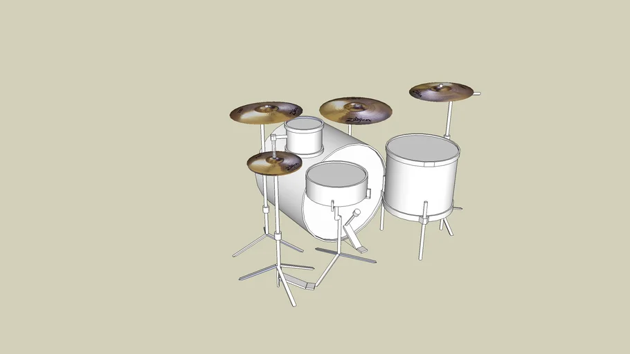 Drum set very detailed - - 3D Warehouse