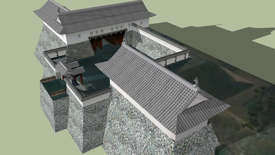 山形城 霞城 東大手門 3d Warehouse