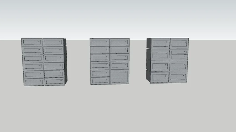 Multi-Box Mailbox Components | 3D Warehouse