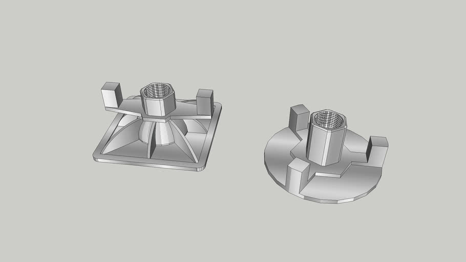 DYWIDAG WING NUT WALER PLATE | 3D Warehouse