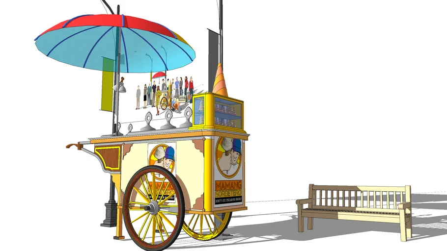 Street Ice Cream Cart 3d Warehouse