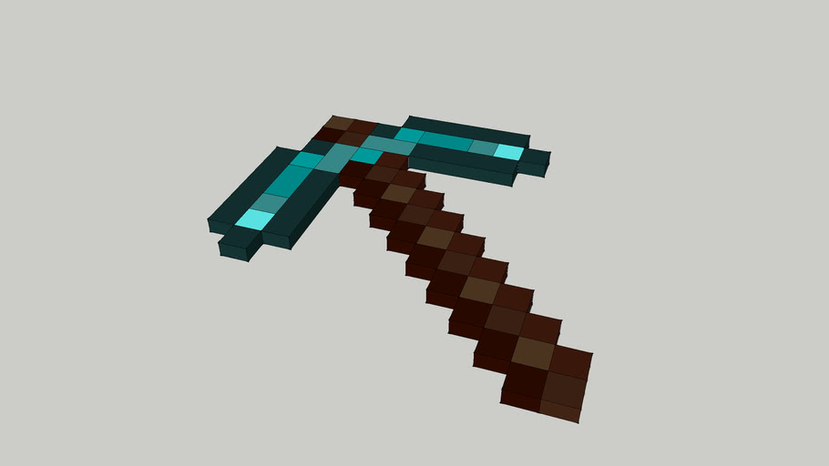 minecrfaft diamond pickaxe (large) | 3D Warehouse