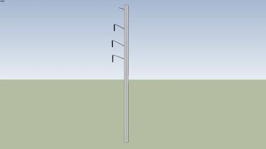 Springfield Missouri Metal Utility Pole 3D Warehouse