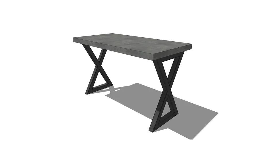 HCD – 24x48 X-Frame Desk w/2x2 Tube Steel