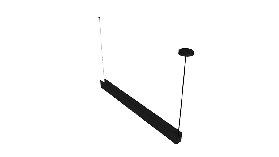 Luminária de Teto Pendente Tubo LED Luz Direcionada para Cima 3D