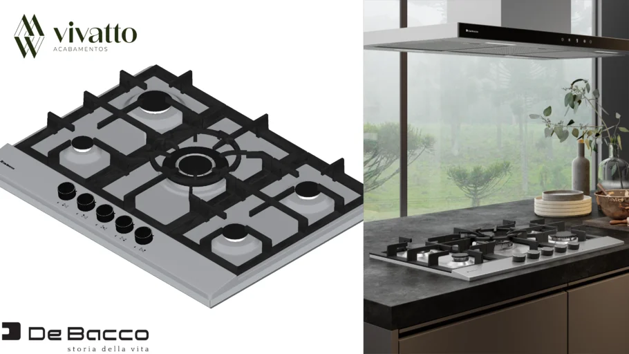 Fogão Cooktop Zurique 70cm - Debacco Eletrodoméstico