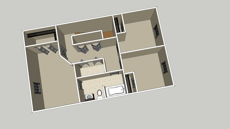Tabler Station Townhomes Inwood, WV Upper Level 3D Warehouse