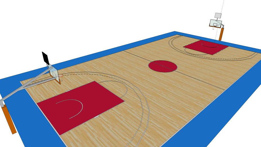 basketball court / terrain de basketball 3D Warehouse